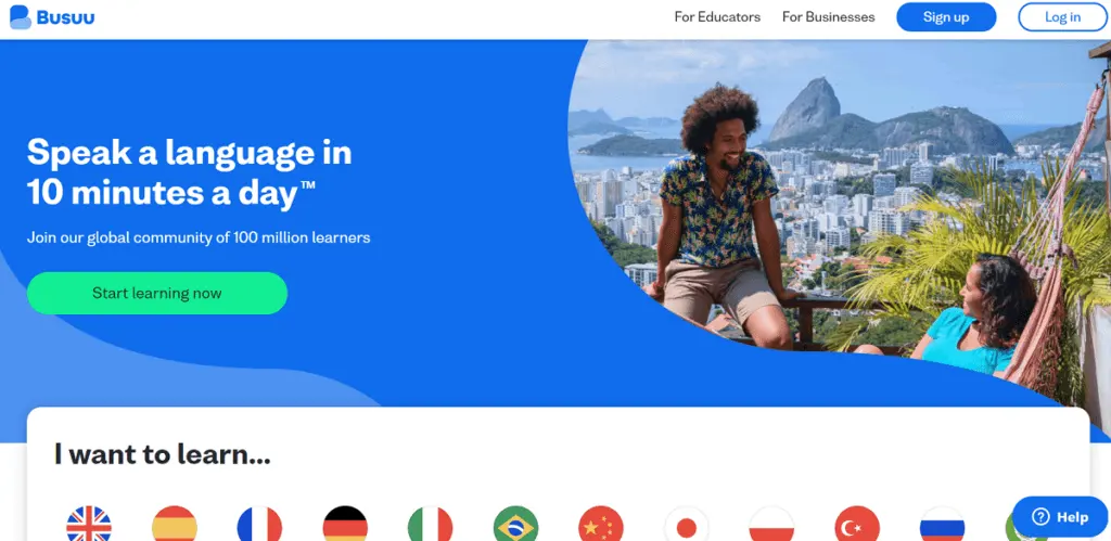 busuu dashboard