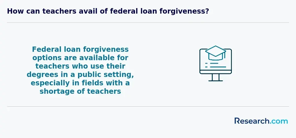 How can teachers avail of federal loan forgiveness?