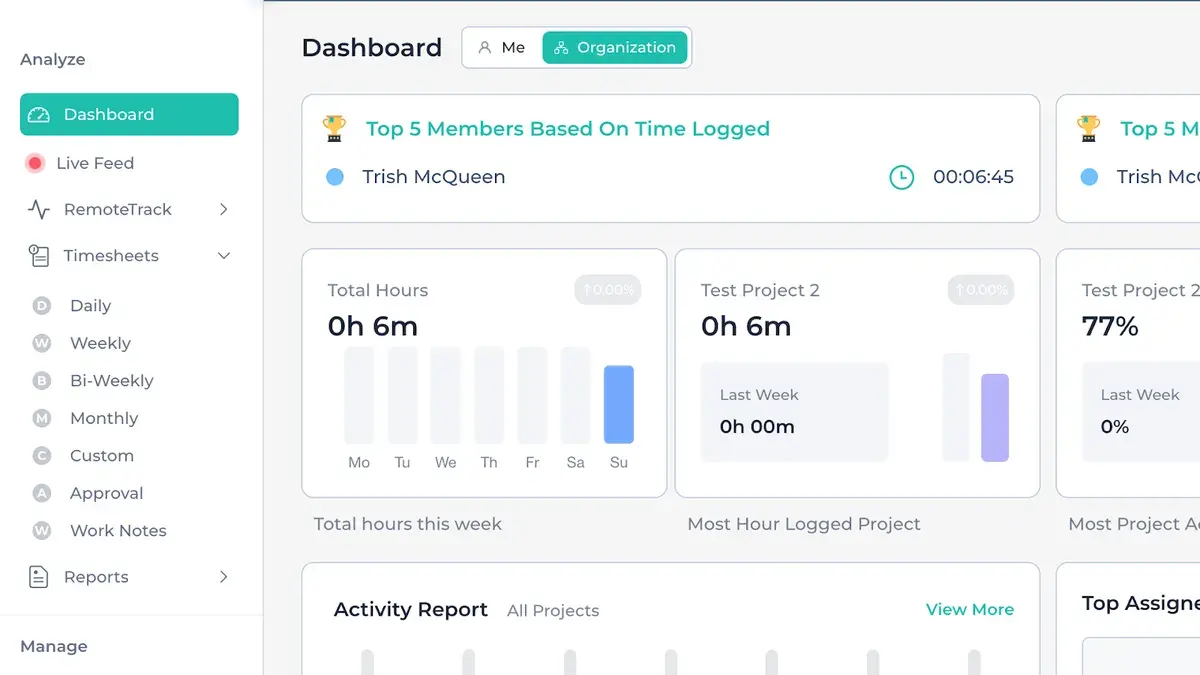 connecteam organizational view