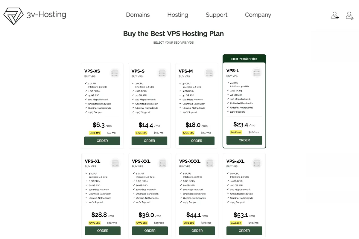 3v-hosting pricing
