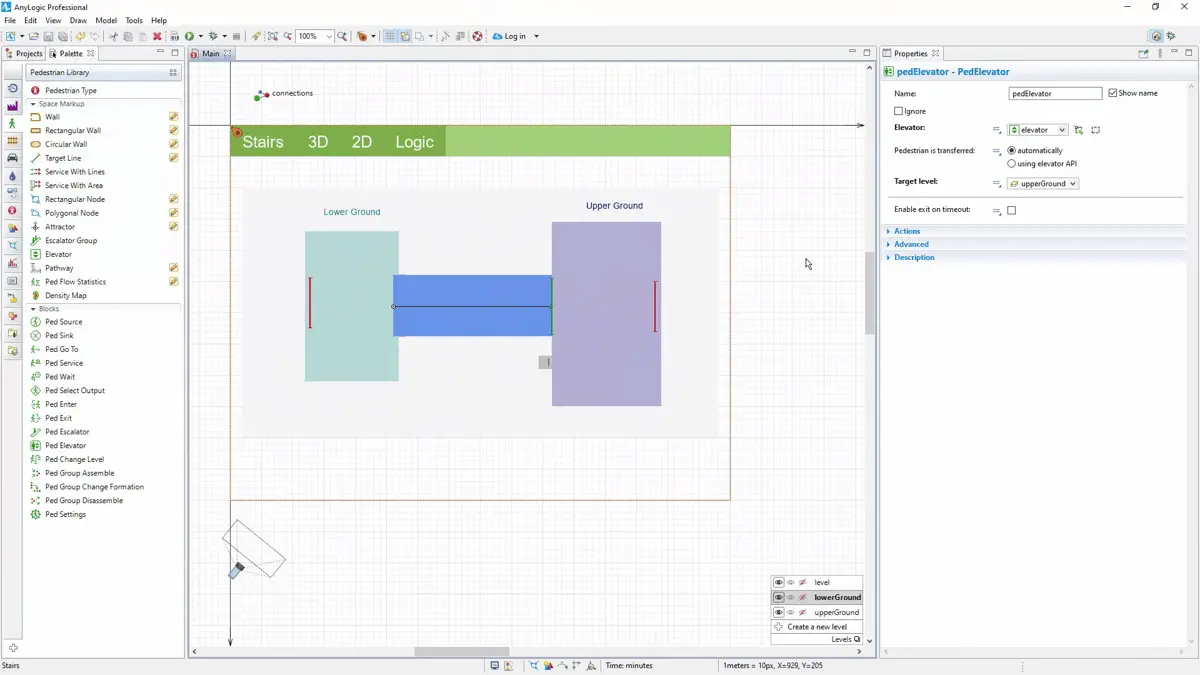 AnyLogic dashboard