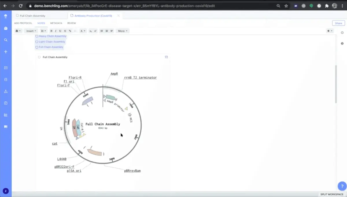 Benchling UI