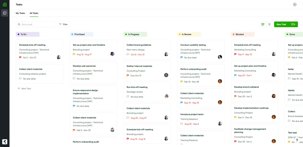 Bonsai's intuitive task management dashboard