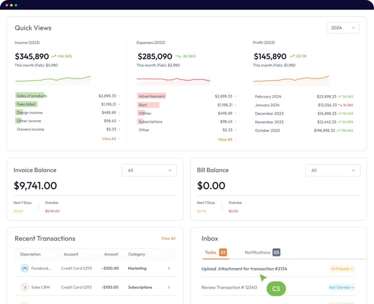 COUNT has a dashboard that gives a clear overview of an organization's finances.&nbsp;