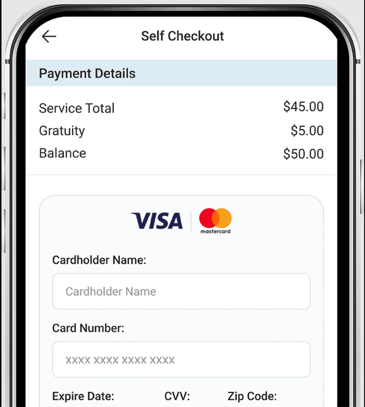 Chilled Butter self checkout mobile UI