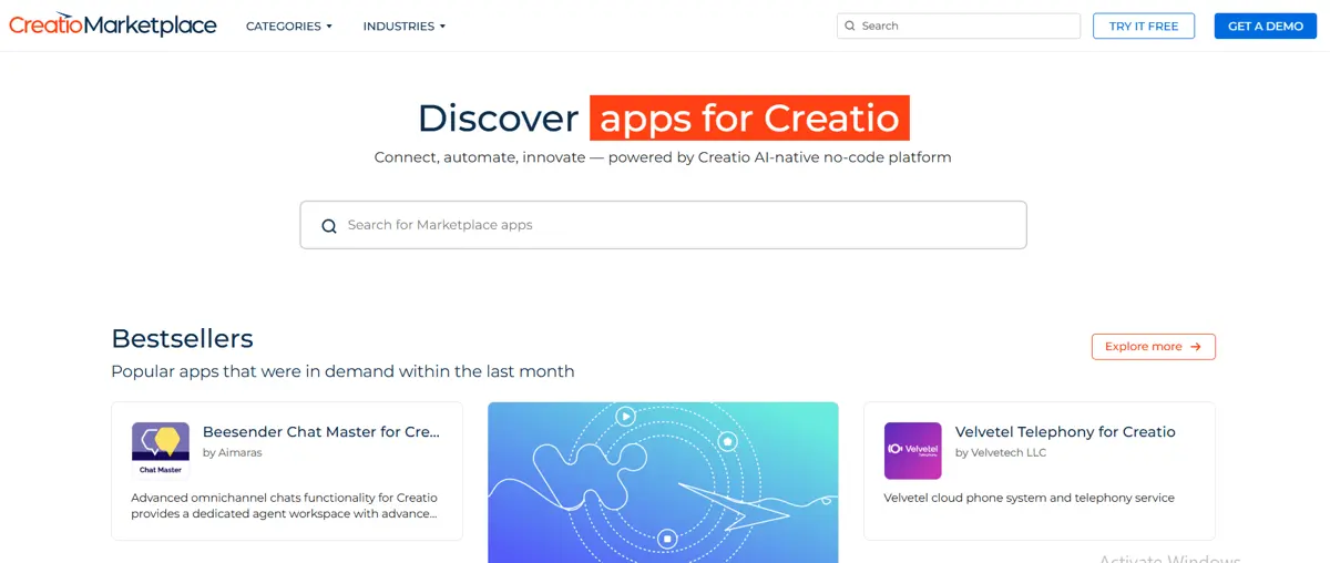 Creation app marketplace.