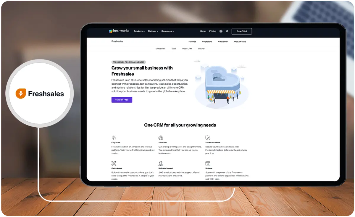 Freshsales is an all-in-one CRM solution that helps businesses grow in the global marketplace.