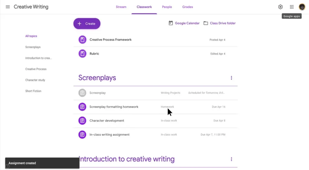 Educators can easily set up deadlines with Google Classroom’s streamlined workflow processes.