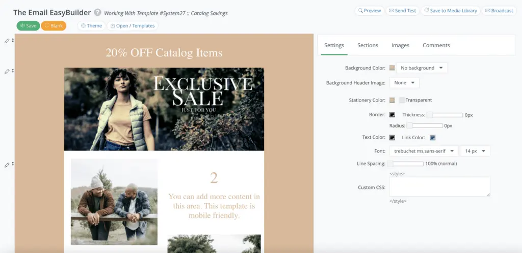 GreenRope's EasyBuilder is a drag-and-drop digital marketing tool that allows users to easily create and personalize email templates and web designs.