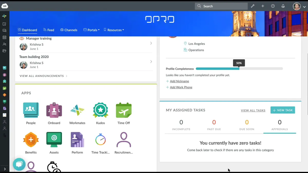 HR Cloud Dashboard