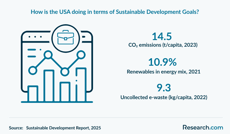 How is the USA doing in terms of Sustainable Development Goals?
