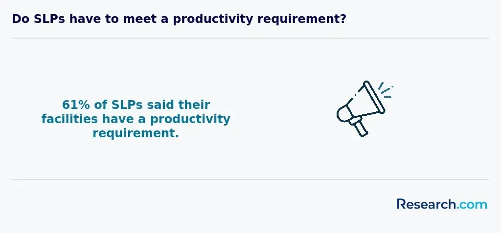 Do SLPs have to meet a productivity requirement?
