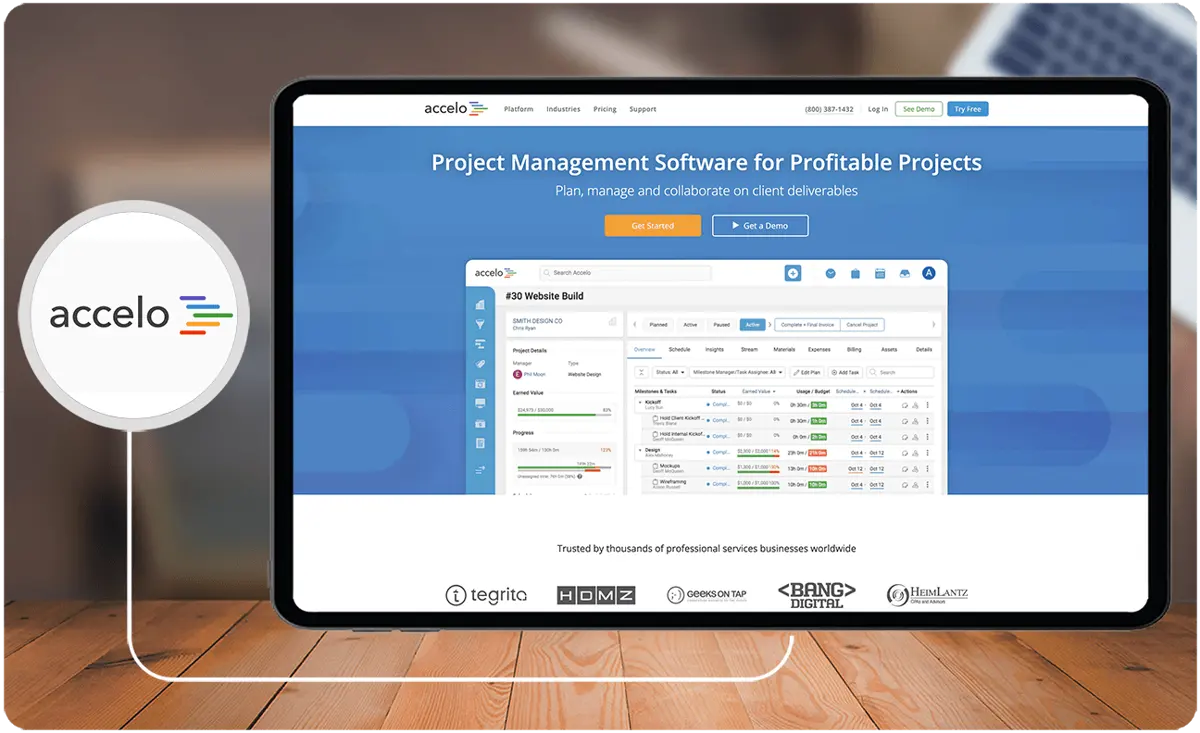 Accelo's project management software allows businesses to plan, manage, and collaborate on client deliverables, and is trusted by thousands of professional services organizations.