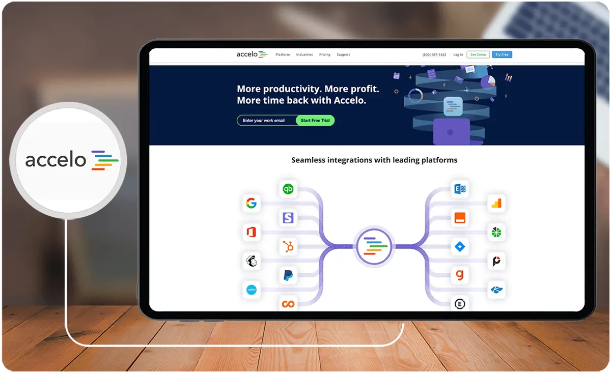 Accelo's integrations allow businesses to streamline their workflows, automate tasks, and connect with other tools they use.