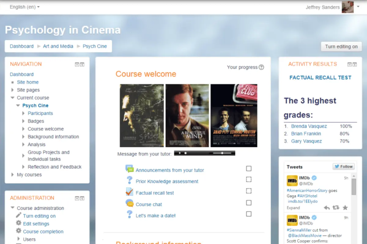 Moodle LMS has all the necessary learning features to help beginners navigate the platform.
