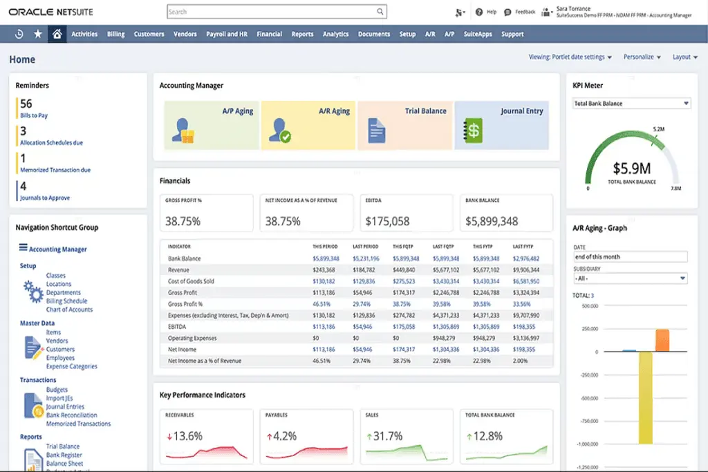 NetSuite Analytics and Reporting BI tools provide a realtime accurate encompassing view of your business at any point in time, making decision-making fast and adaptable to changes in your company and the industry.
