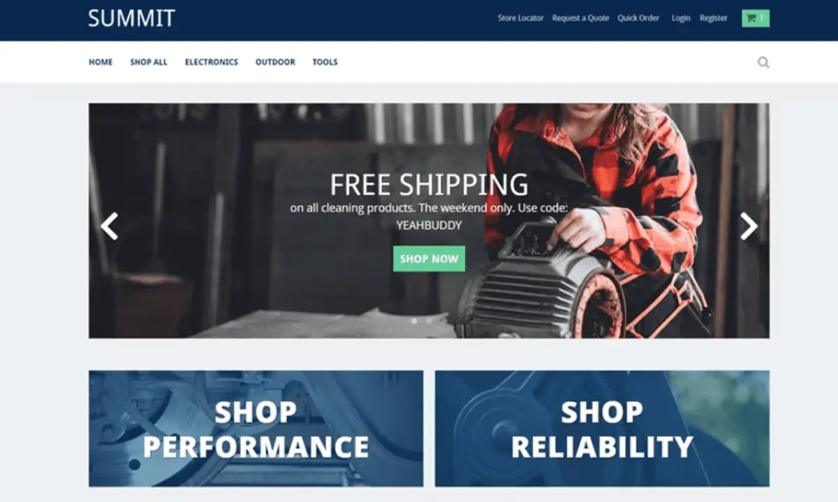 NetSuite SuiteCommerce page sample