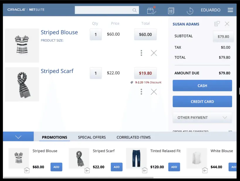 NetSuite SuiteCommerce for retail