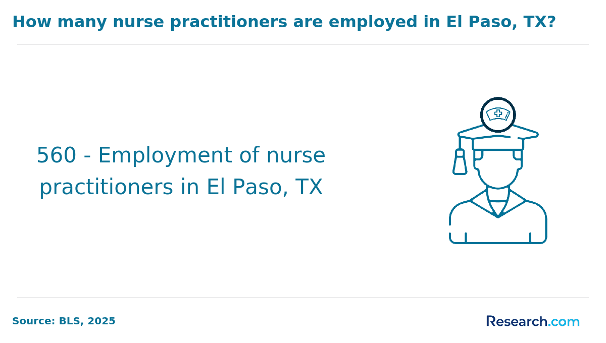 Number of nurse practitioners in El Paso.