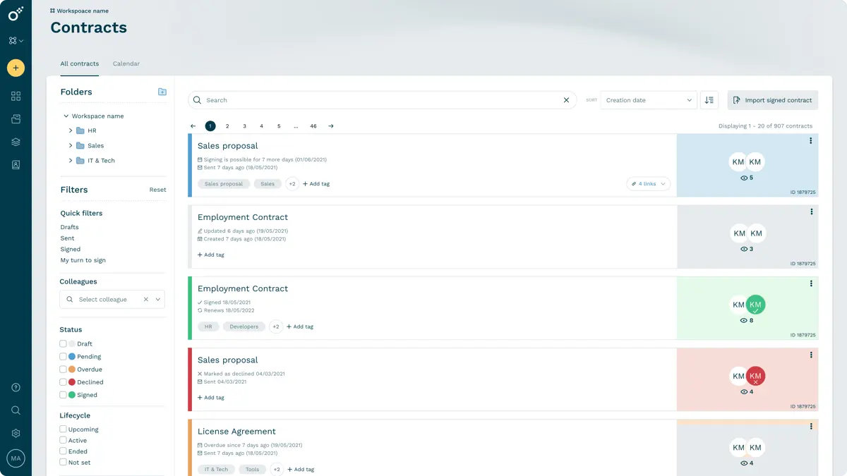 Oneflow contract automation