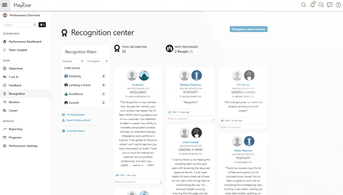 Empower your team with Paycor's Recognition Center, fostering employee appreciation and engagement effortlessly.
