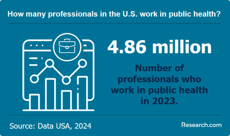 How many professionals work in public health?