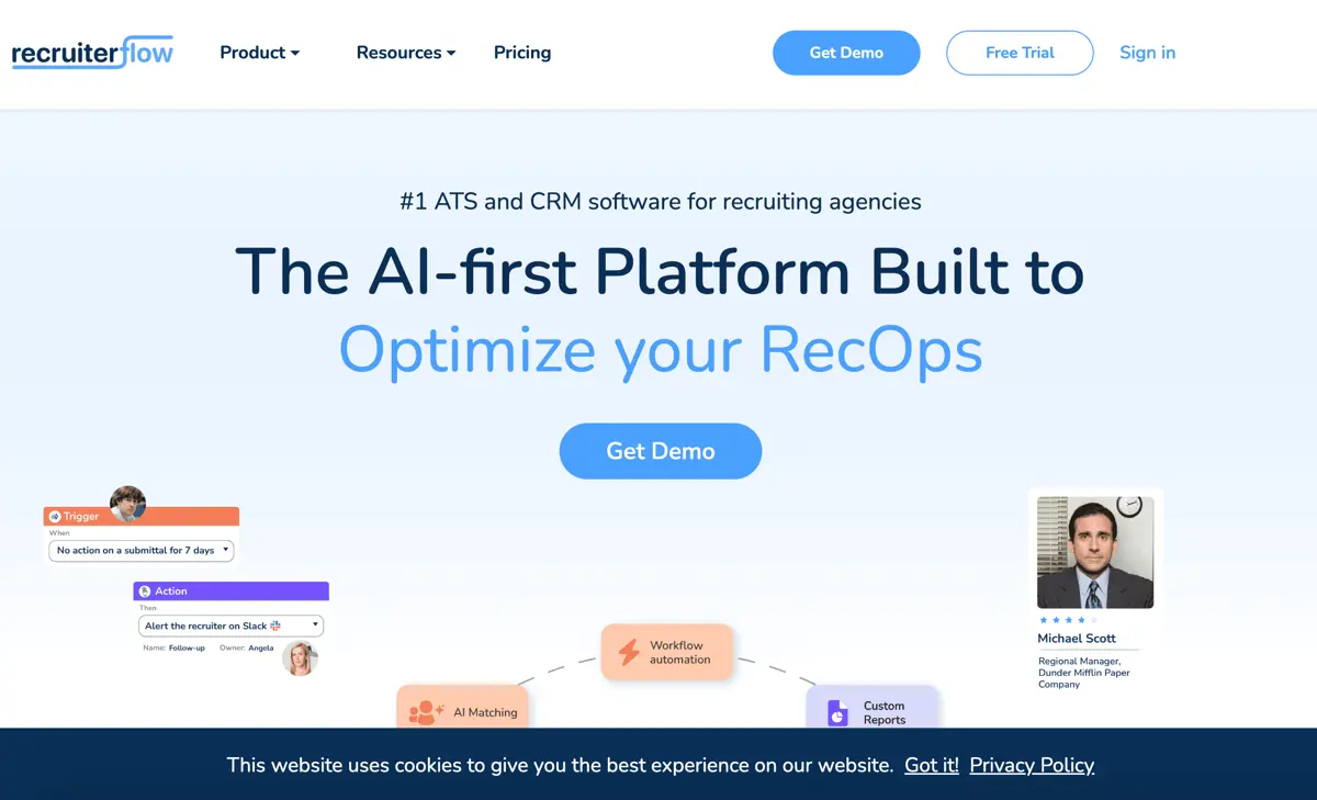 Recruiterflow dashboard