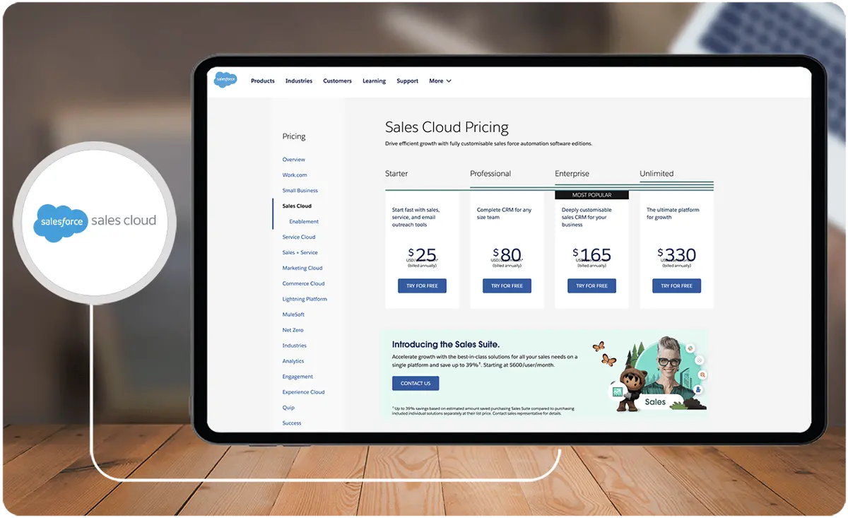 Salesforce Sales Cloud has fully customizable sales force automation software pricing editions to drive efficient growth.
