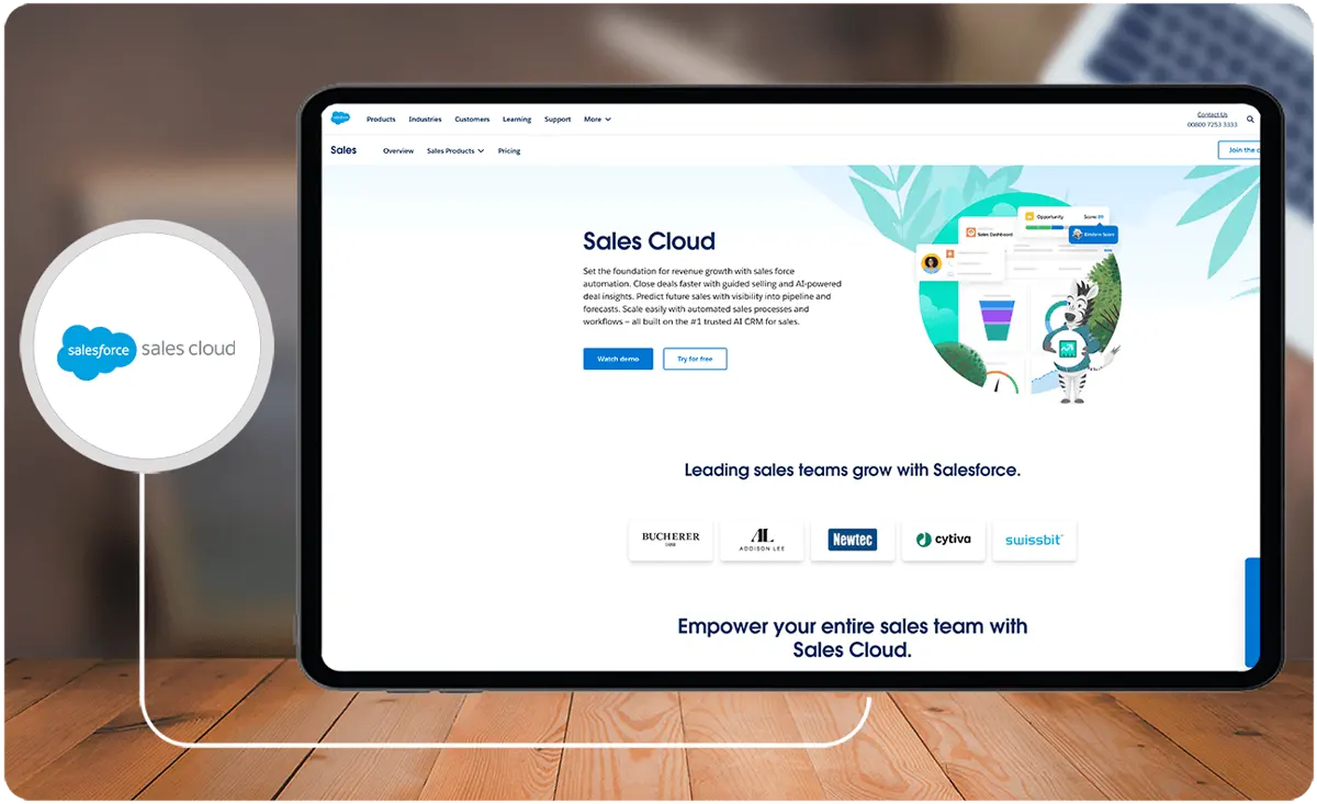 Salesforce Sales Cloud is designed to easily scale as businesses grow.