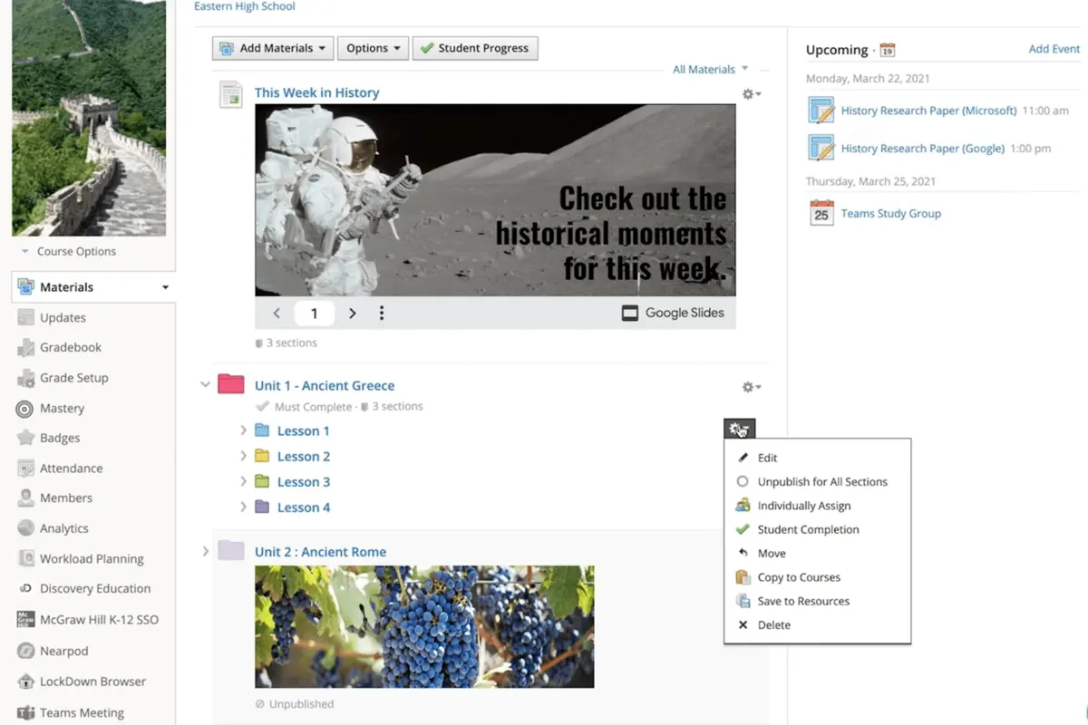 Schoology enables seamless learning transitions with video communication tools, supporting student-pacing, small groups, and personalized interventions.