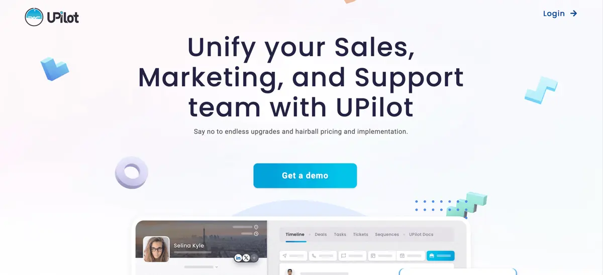 UPilot unifies sales, marketing, and support teams.