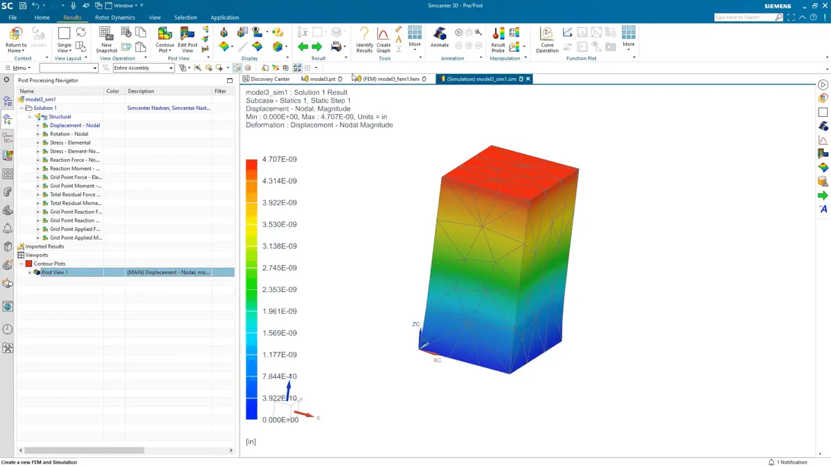 Simcenter 3D dashboard