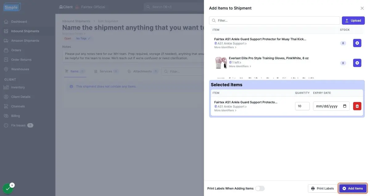 Users can add and adjust the items ordered as requested by customers .