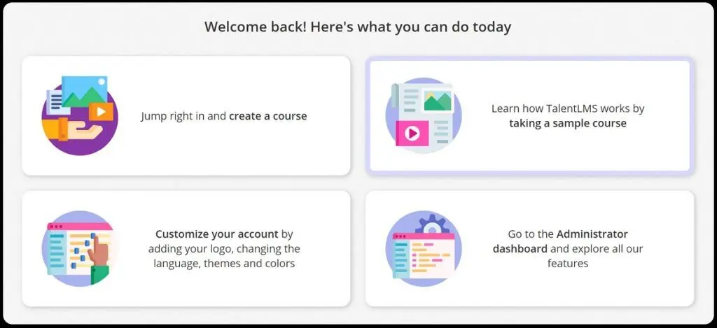 TalentLMS provides users with a user-friendly interface to help them navigate the content/course creation function.