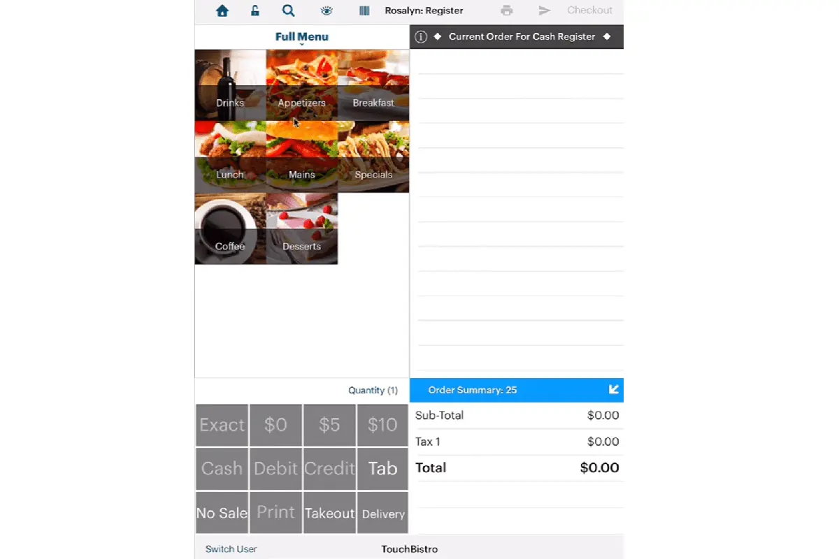 TouchBistro Order UI