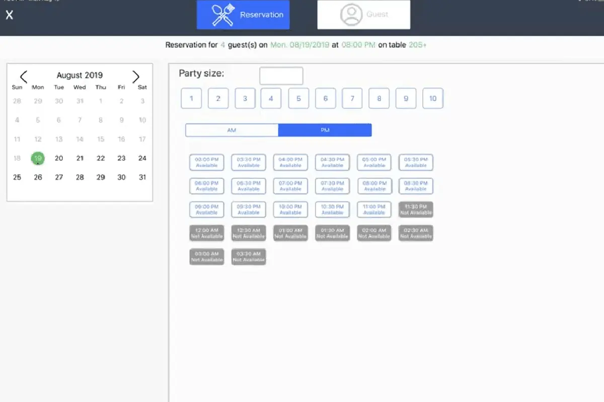 TouchBistro UI