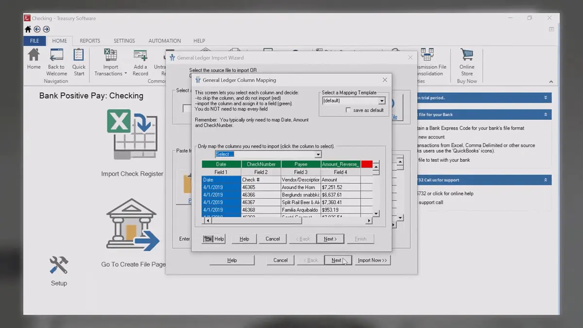 Treasury Software allows you to create positive pay files through its Excel and Quickbooks integrations.