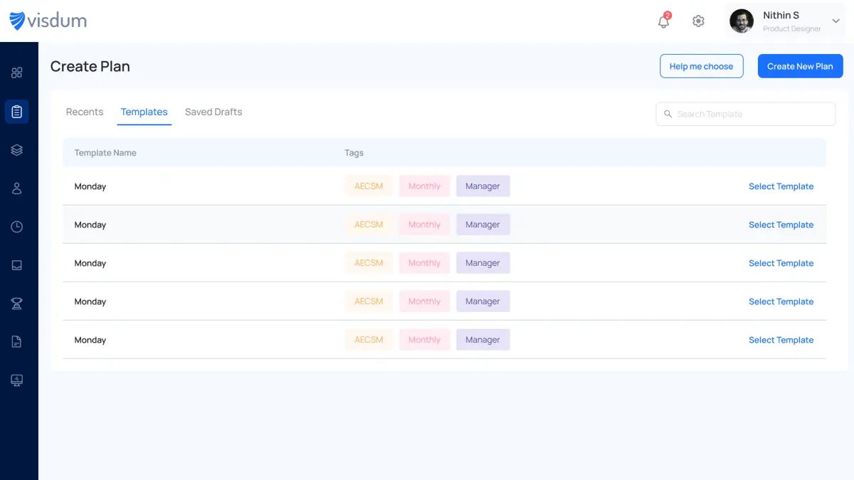 Visdum sales plan creation&nbsp;templates