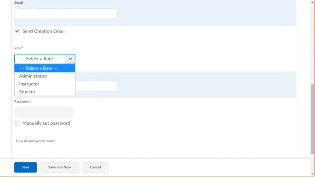 D2L Brightspace allows users to create granular roles for more control.