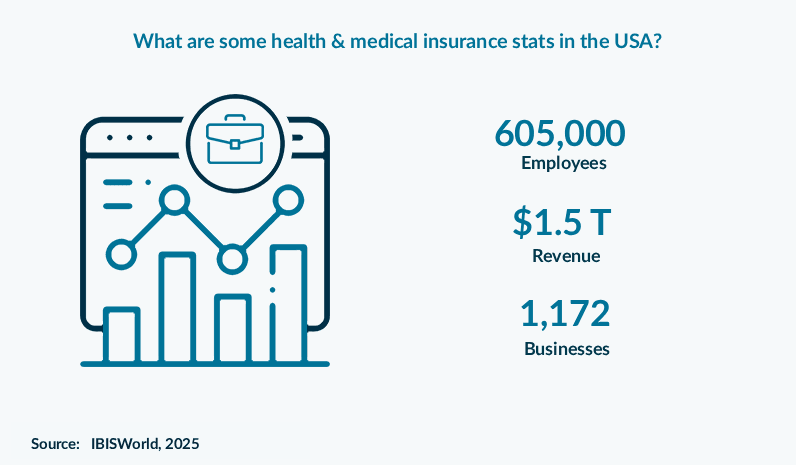 What are some&nbsp;health & medical insurance stats in the USA?