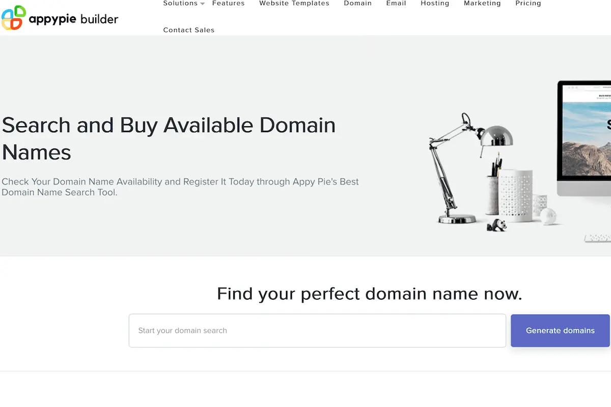 Appy Pie homepage