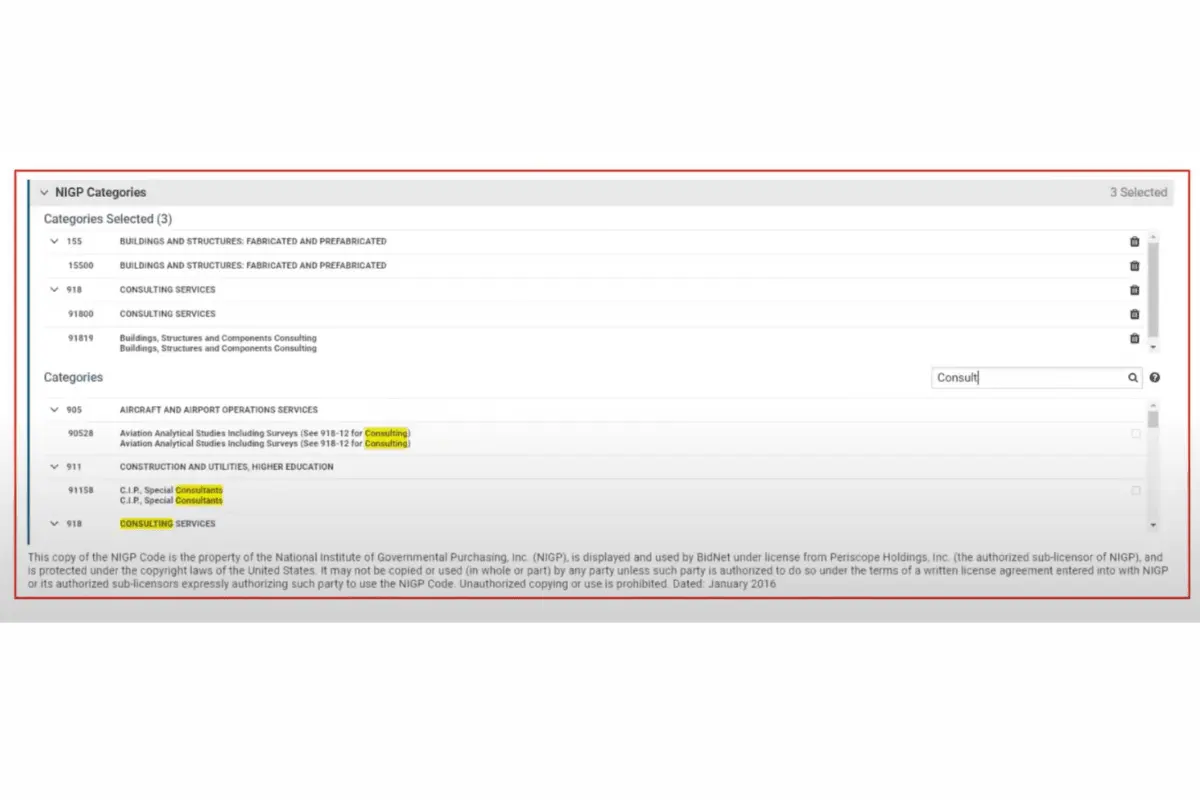 Bidnet Direct procurement options