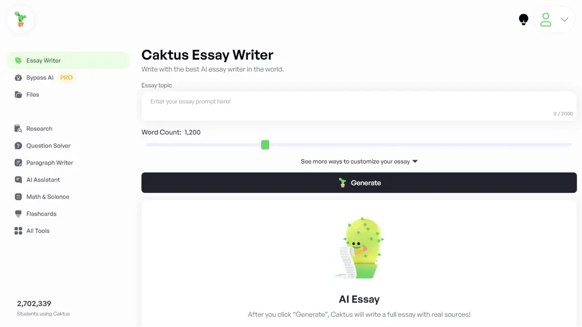 Caktus dashboard