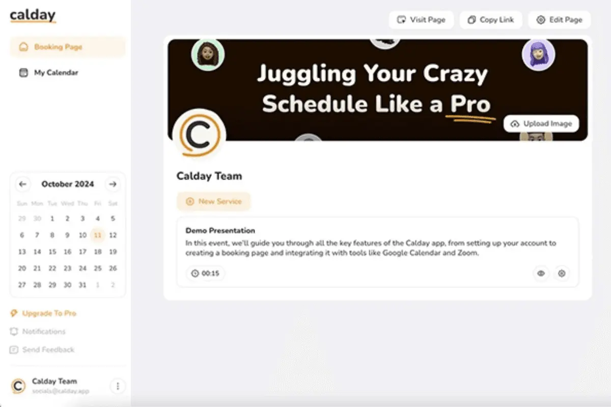 calday dashboard