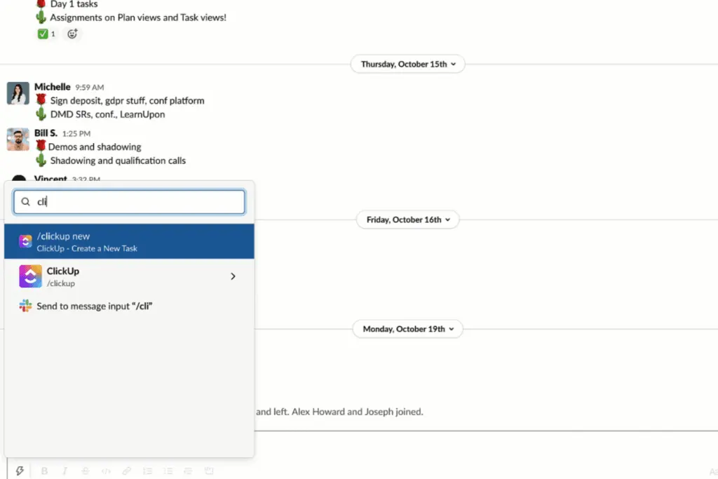 ClickUp optimizes workflow with powerful integration with tools like Slack and more.