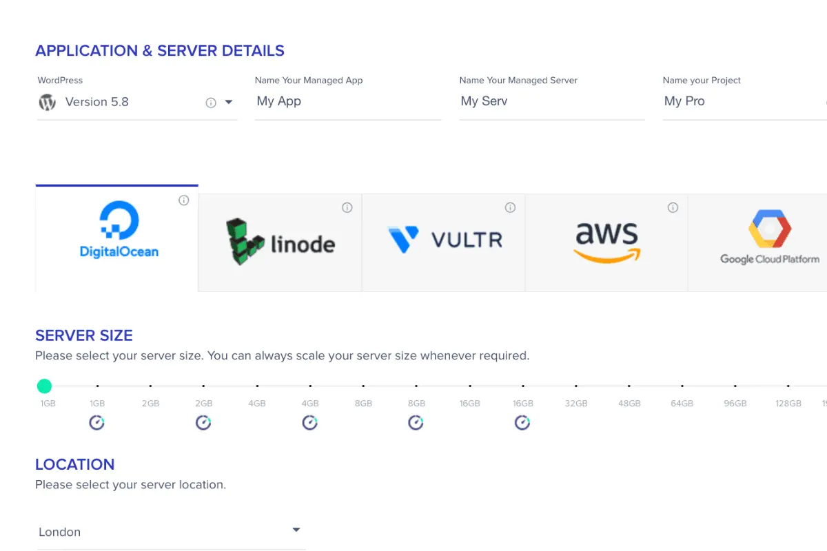Cloudways server details