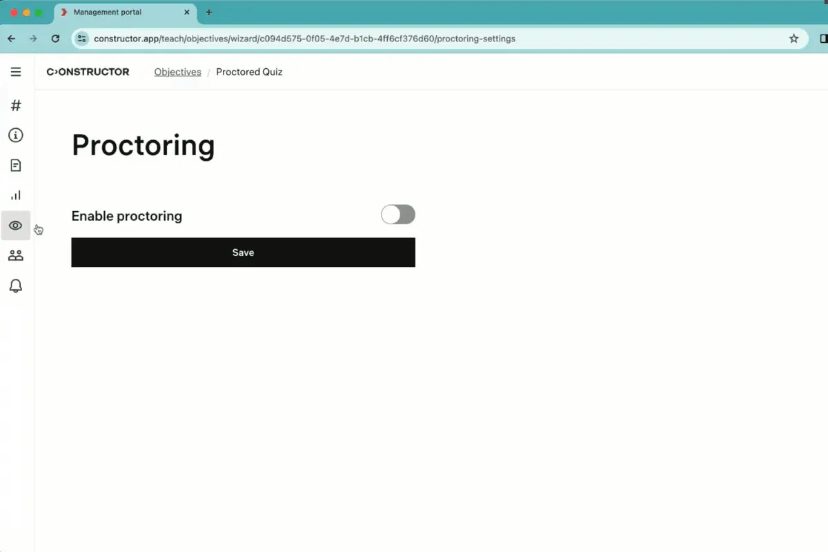 constructor proctor dashboard