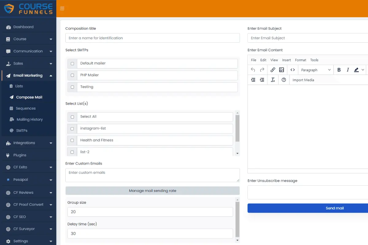coursefunnels email marketing