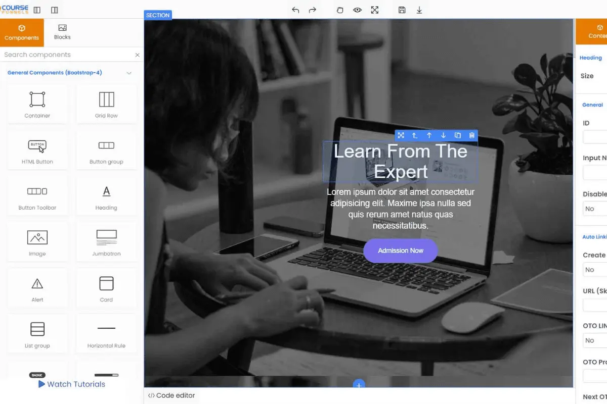 coursefunnels templates