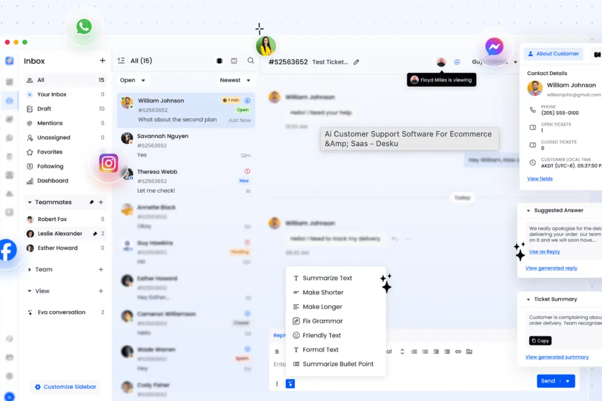 Desku.io Inbox Feature